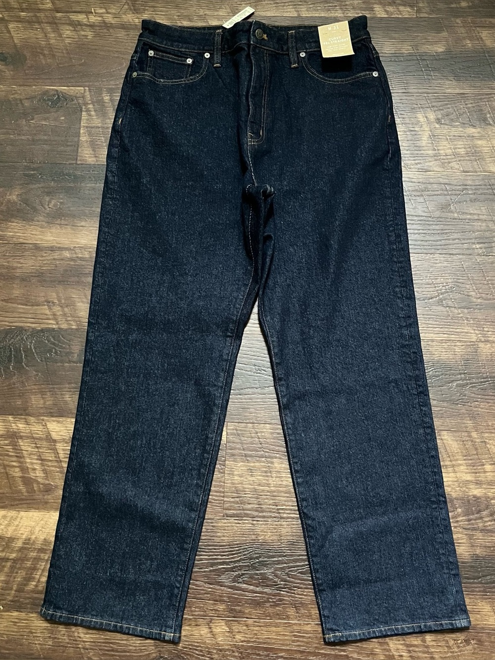 NWT Madewell Curvy 90’s straight high rise dark wash denim jeans size 31